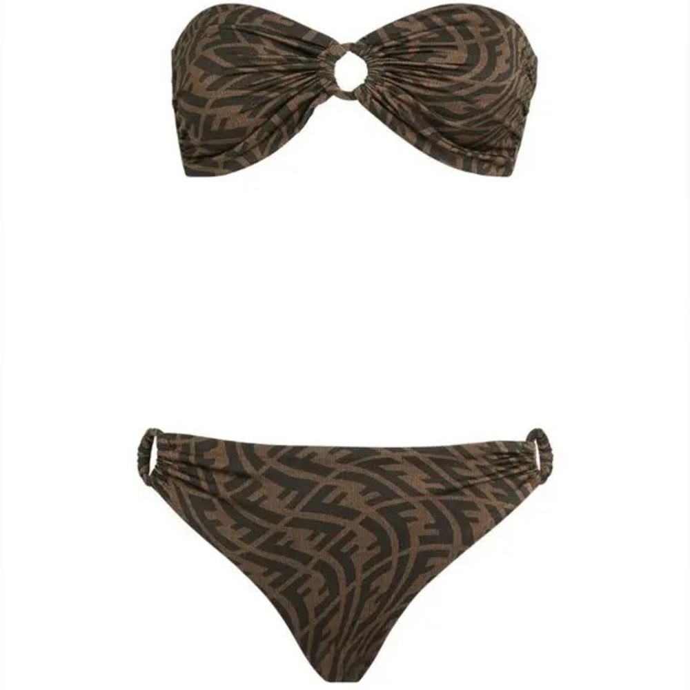 🔥NWT FENDI Vertigo Bandeau/Bikini SET